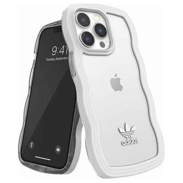 Adidas Adidas OR Wavy Case iPhone 13 Pro /13 6,1" biały-przezroczysty/white-transparent 51903