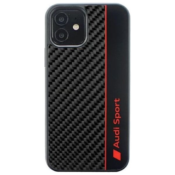DefaultBrand Audi Carbon Fiber iPhone 12/12 Pro 6.1" czarny/black hardcase AUS-TPUPCIP12P-R8/D1-BK