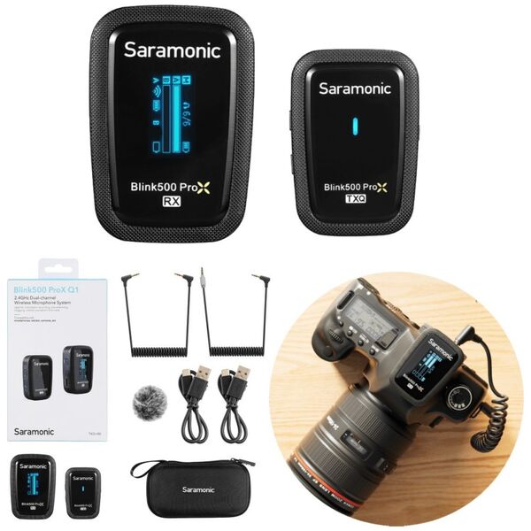 Mikrofon Saramonic Saramonic Blink500 ProX Q1 (RX + TX) Zestaw do bezprzewodowej transmisji dźwięku