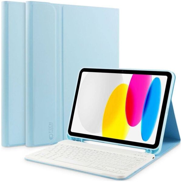 Etui na tablet Tech-Protect Etui IPAD 10.9 2022 Tech-Protect SC Pen + Keyboard jasnoniebieskie