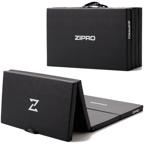 Zipro Materac gimnastyczny 4-częściowy Zipro 195 cm x 80 cm x 5 cm czarny