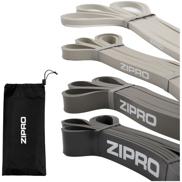 Zipro Powerband Zipro różne poziomy oporu w zestawie szary 4 szt.