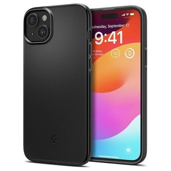 Spigen Spigen Thin Fit iPhone 15 6.1" czarny/black ACS06776