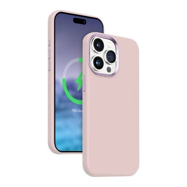 Crong Etui Color Cover LUX Magnetic iPhone 15 Pro MagSafe Różowe