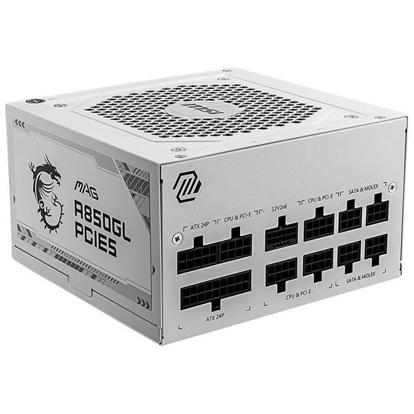 Zasilacz MSI MAG A850GL PCIE5 WHITE 850W (306-7ZP8A24-CE0)