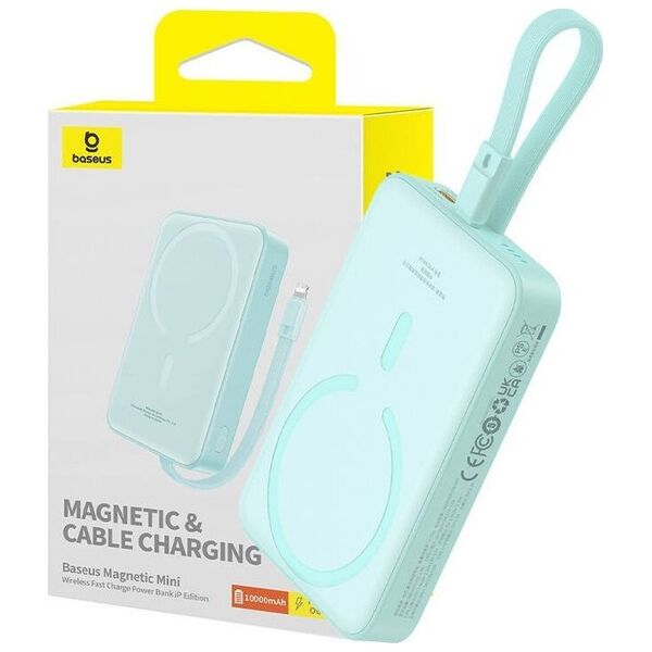 Powerbank Baseus Powerbank magnetyczny Baseus Magnetic Mini 10000mAh 20W MagSafe (miętowy)