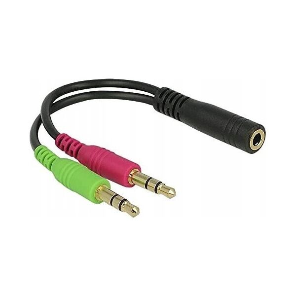 PremiumCord PREMIUMCORD Adaptér 4pólový jack3,5mm pro sluchátka a mikrofon, 30cm