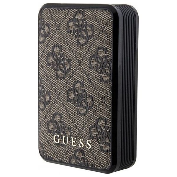 Powerbank Anker Guess 4G Leather Metal Logo 10000 mAh 18W (brązowy)