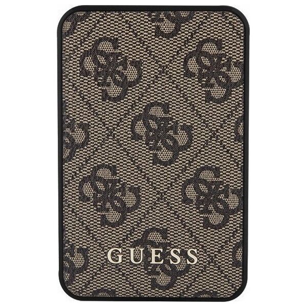 Powerbank Guess Guess Powerbank 15W GUPB5LP4GEGW 5000mAh brązowy/brown 4G Leather Metal Logo