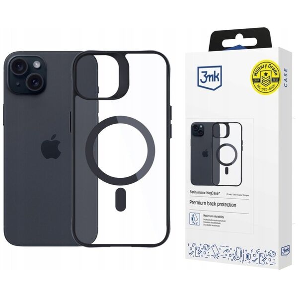 3MK 3mk ochranné pouzdro Satin Armor MagCase pro iPhone 15