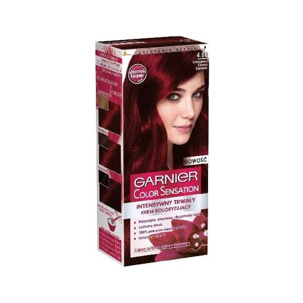 Garnier Color Sensation Krem koloryzujący 4.60 Red Brown- Intensywna ciemna czerwień