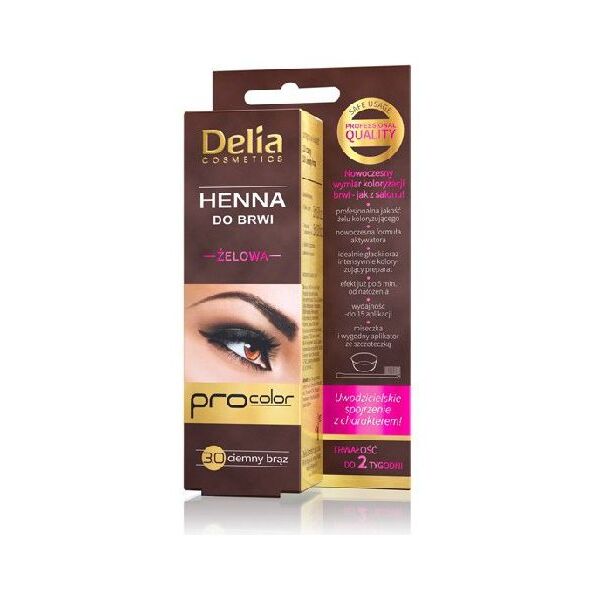Delia Henna do brwi żelowa 3.0 ciemno brązowa