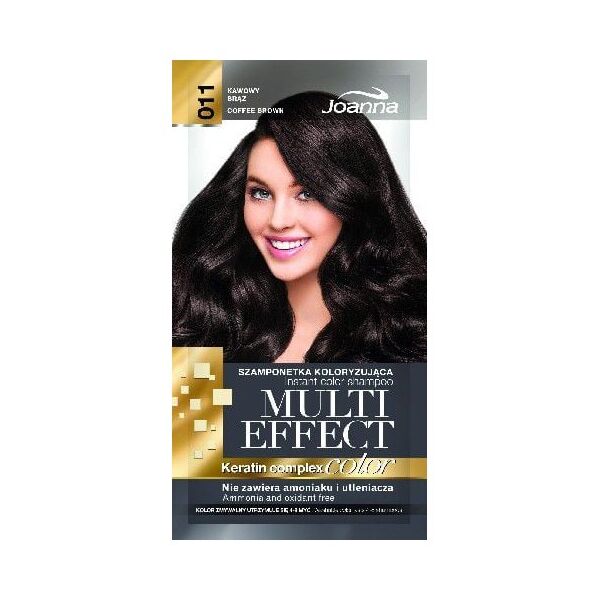 Joanna Multi Effect Color Keratin Complex Szamponetka 11 Kawowy Brąz 35 g