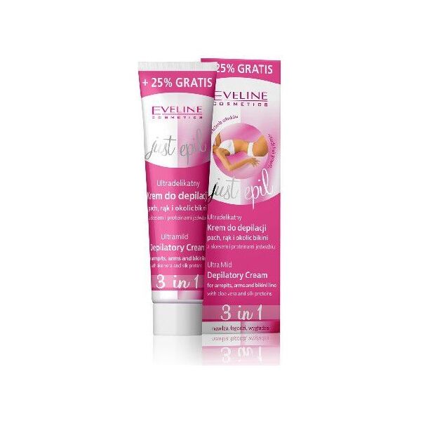 Eveline Just Epil Ultradelikatny krem do depilacji pach rąk i okolic bikini 3w1 125ml