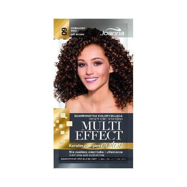 Joanna Multi Effect Color Keratin Complex Szamponetka 09 Orzechowy Brąz 35g - 525609