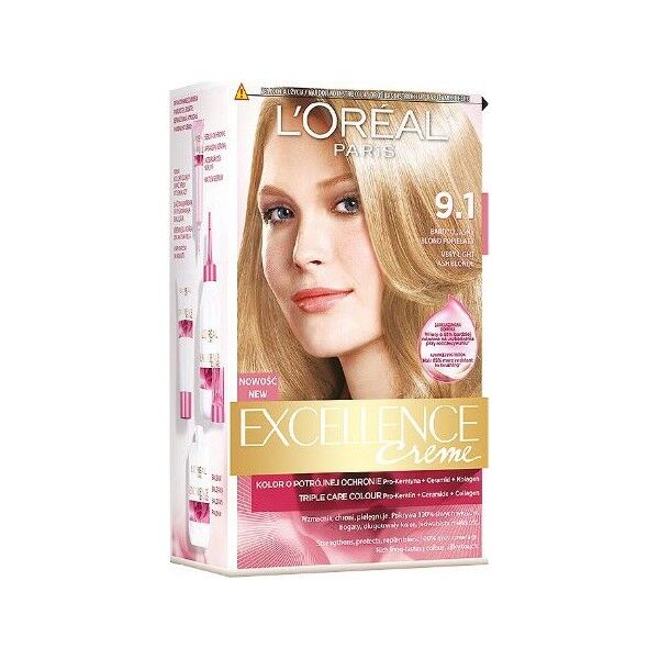 L’Oreal Paris Excellence Creme Krem koloryzujący 9.1 bardzo jasny blond popielaty