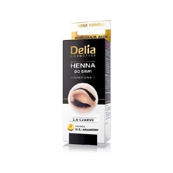 Delia Henna do brwi kremowa nr 1.0 Czarna