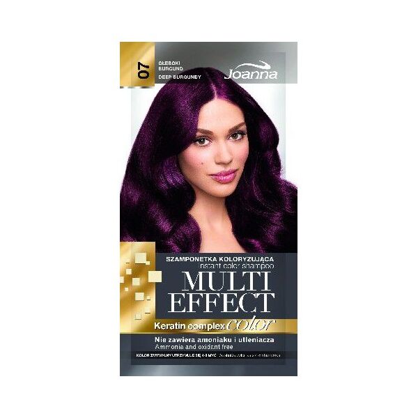 Joanna Multi Effect Color Keratin Complex Szamponetka 07 Głęboki Burgund 35 g