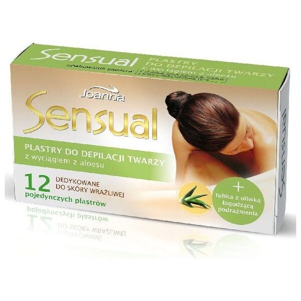 Joanna Sensual Plastry do depilacji twarzy Aloes 1op. 12szt.
