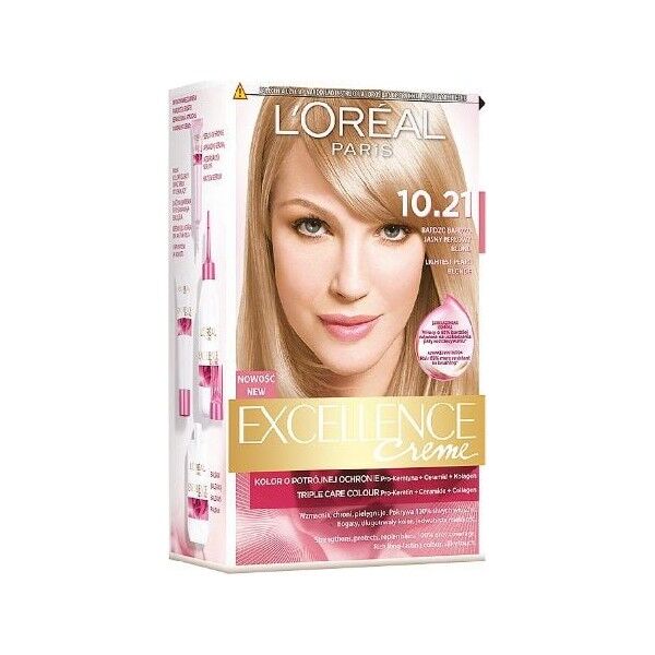 L’Oreal Paris Excellence Creme farba do włosów 10.21 Bardzo Jasny Perłowy Blond (3600010022633)