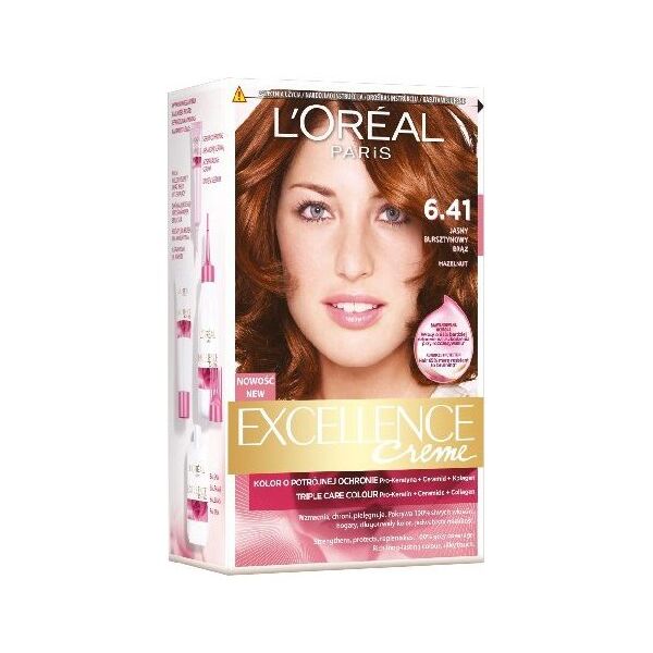 L’Oreal Paris Excellence Creme Krem koloryzujący 6,41 Jasny Bursztynowy Brąz