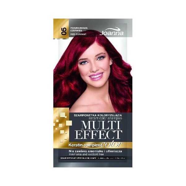 Joanna Multi Effect Color Keratin Complex Szamponetka 05 Porzeczkowa Czerwień 35 g