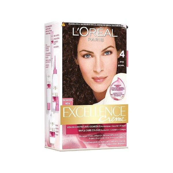 L’Oreal Paris Excellence Creme Krem koloryzujący 4 brąz