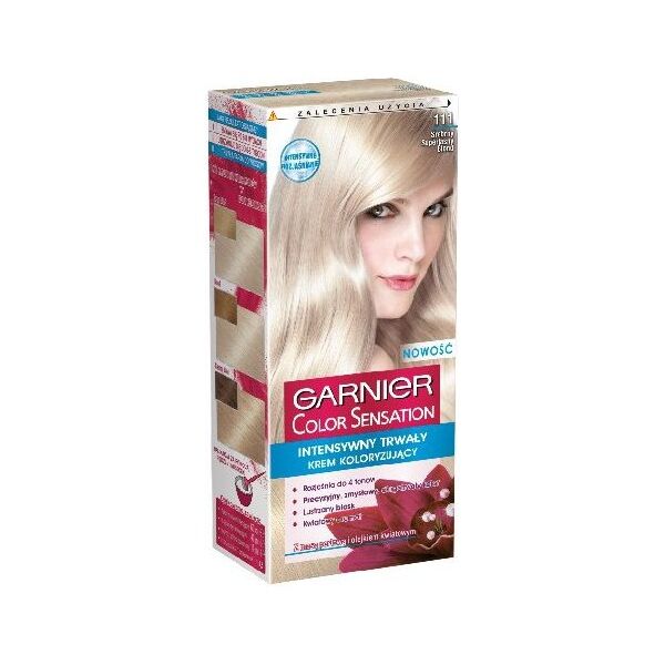 Garnier Color Sensation Krem koloryzujący 111 Silver U.Blond- Srebrny superjasny blond - 0341045