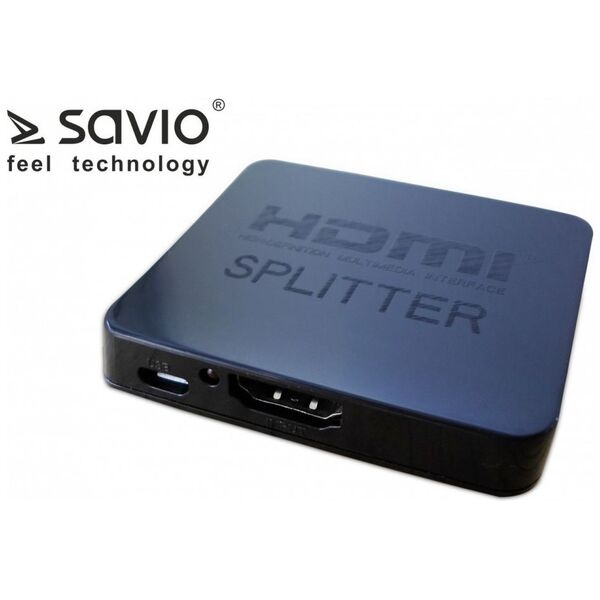 Savio Spitter 2x HDMI 4K, wzmacniacz (SAVIO CL-93)
