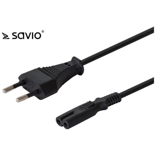 Kabel zasilający Savio SAVIO CL-100 Kabel zasilający płaski ósemka 2pin, 1,8m - SAVIO CL-100 - SAVIO CL-100