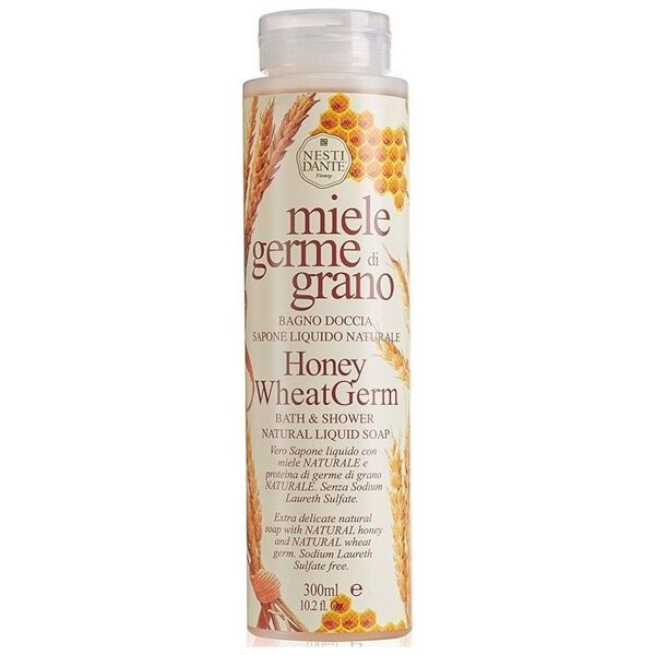 Nesti Dante Miele Germe Di Grano Honey Wheat Germ Bath Shower Natural Liquid 300ml