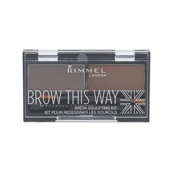 Rimmel  Brow This Way Scuplting Kit Cień do brwi 002 Medium Brown 2.4g
