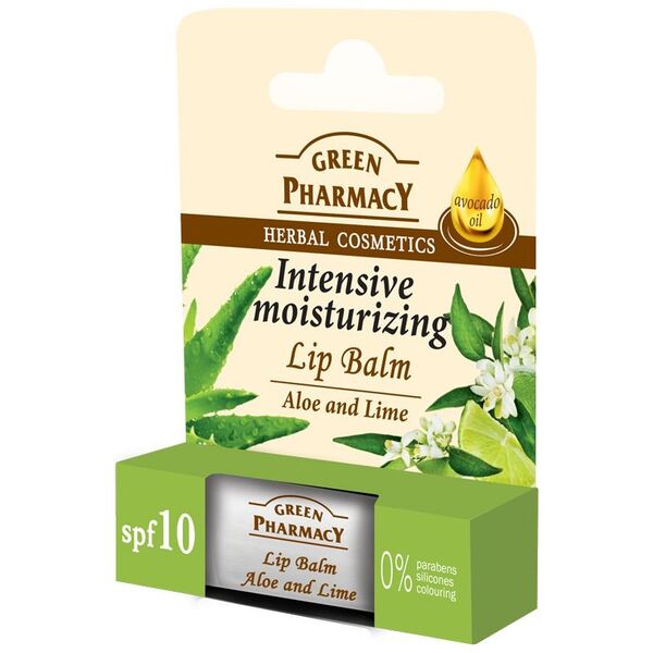Green Pharmacy Green Pharmacy Balsam do ust aloes i limonka Intensive Moisturizing 3.6g (816961)