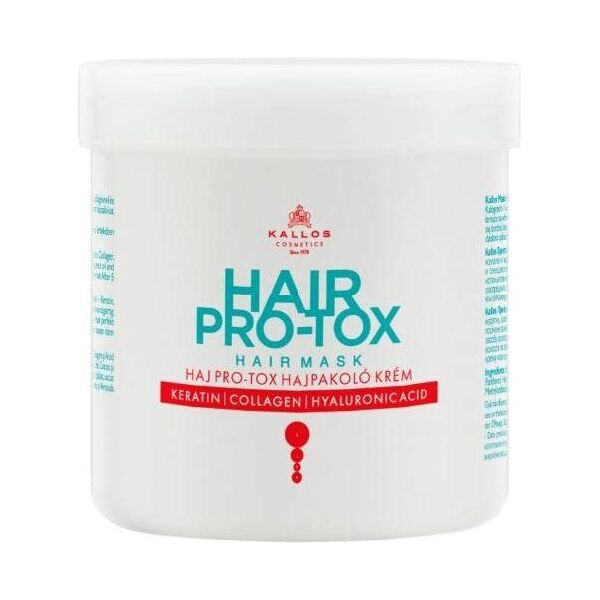 Kallos KJMN HAIR PRO-TOX Maska do Włosów z Keratyną, Kolagenem i Kwasem Hialuronowym 500 ml