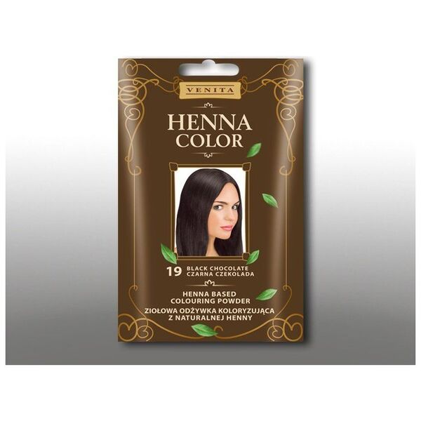 Venita Ziołowa odżywka koloryzująca Henna Color 30g 19 Czarna czekolada