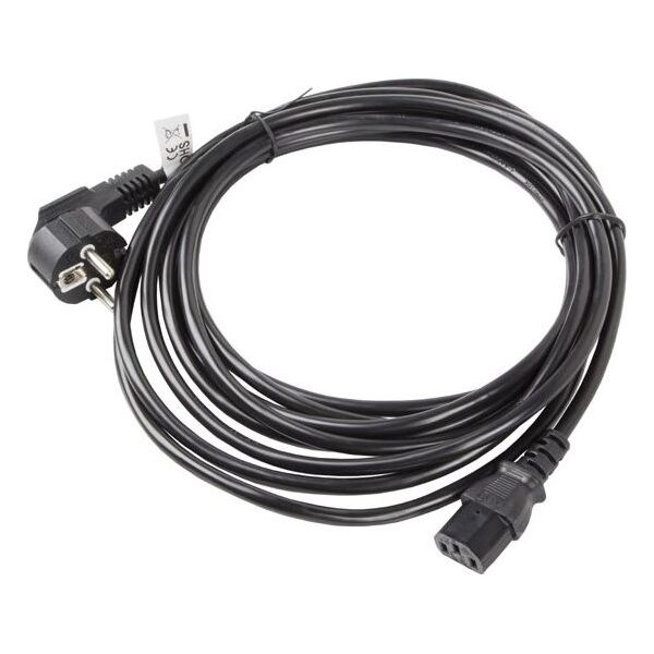 Kabel zasilający Lanberg CEE 7/7 - IEC 320 C13, 5m, czarny (CA-C13C-11CC-0050-BK)