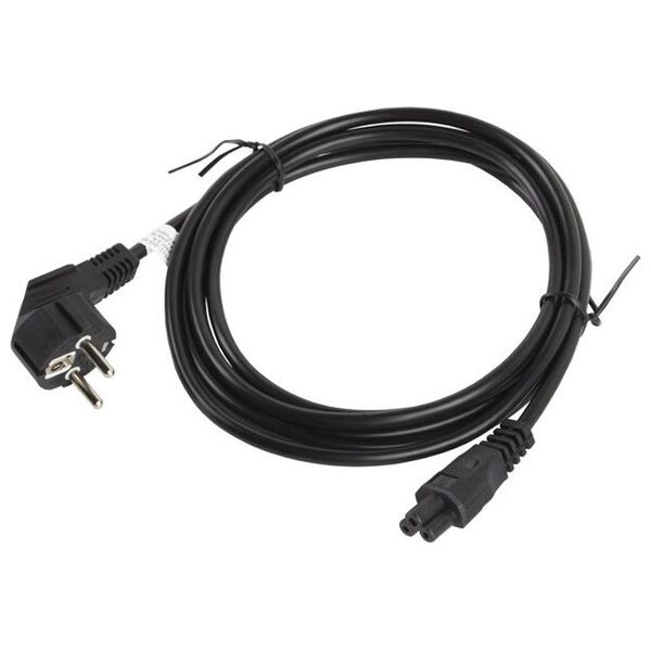 Kabel zasilający Lanberg IEC 7/7 - IEC 320 C5, 3m, czarny (CA-C5CA-11CC-003-BK)