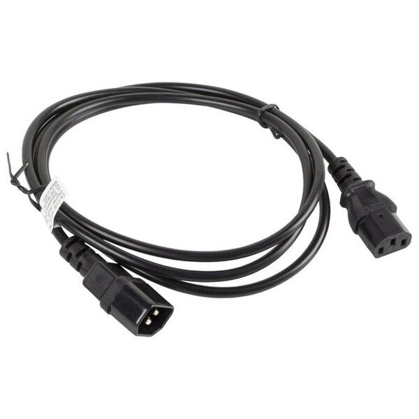Kabel zasilający Lanberg IEC 320 C13 - C14, 1.8m, czarny (CA-C13E-10CC-0018-BK)