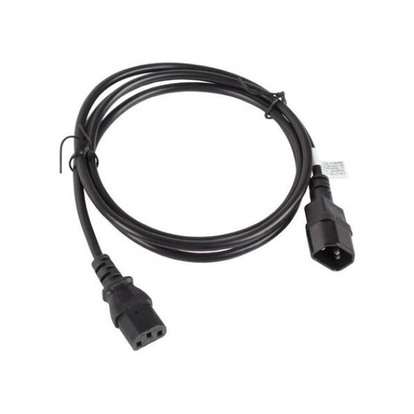 Kabel zasilający Lanberg IEC 320 C13 - C14, 1.8m, czarny (CA-C13E-11CC-0018-BK)