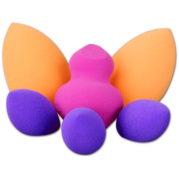 Real Techniques Miracle Sponges 3 Steps gąbka do aplikacji podkładu x2 + mini gąbeczka do rozcierania x3 + gąbeczka do konturowania