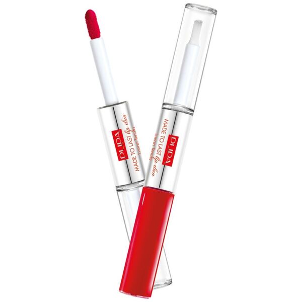 Pupa Made To Last Lip Duo Liquid Lip Colour Colour & Topcoat Waterproof Long Lasting wodoodporna pomadka w płynie i błyszczyk 006 2x4ml