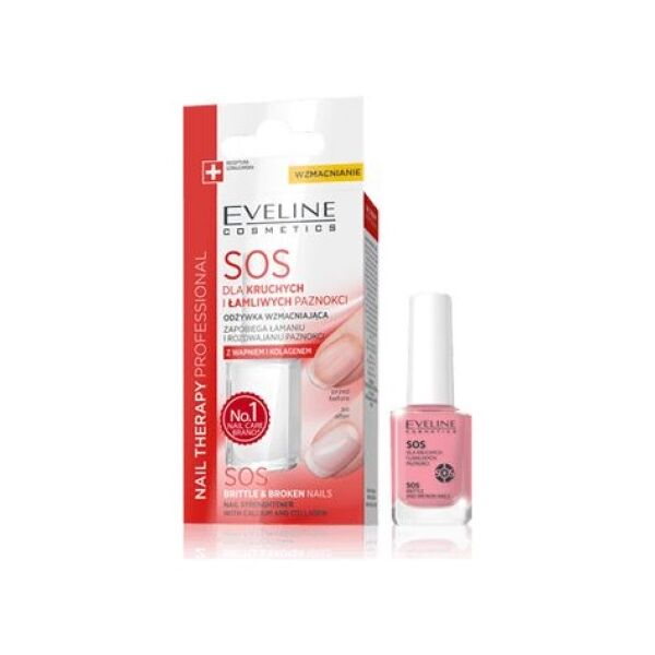 Eveline Nail Therapy Lakier odżywka SOS dla kruchych i łamliwych paznokci 12ml