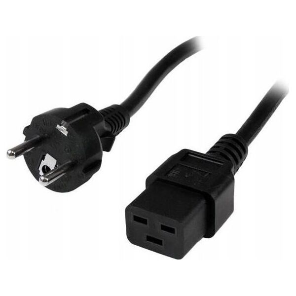 Kabel zasilający Manhattan Kabel zasilający IEC320 Schuko na C19 16A 2,5m czarny