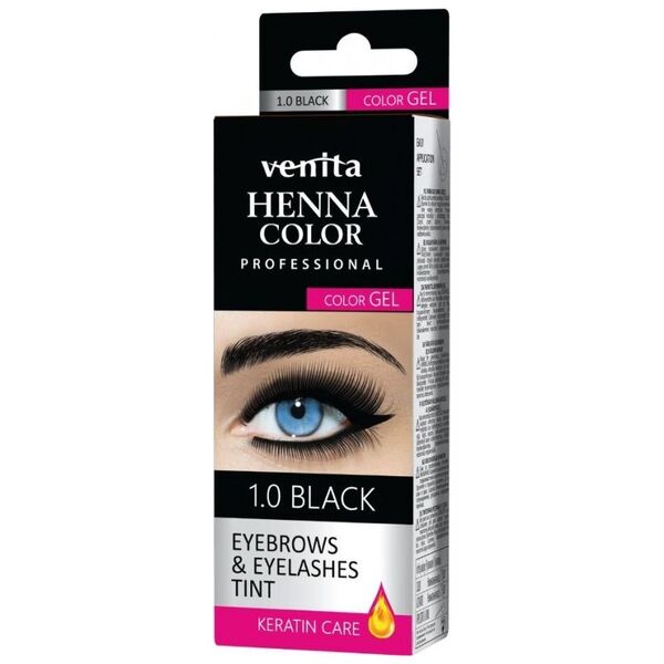 Venita Henna Color Gel żelowa farba do brwi i rzęs 1.0 Black