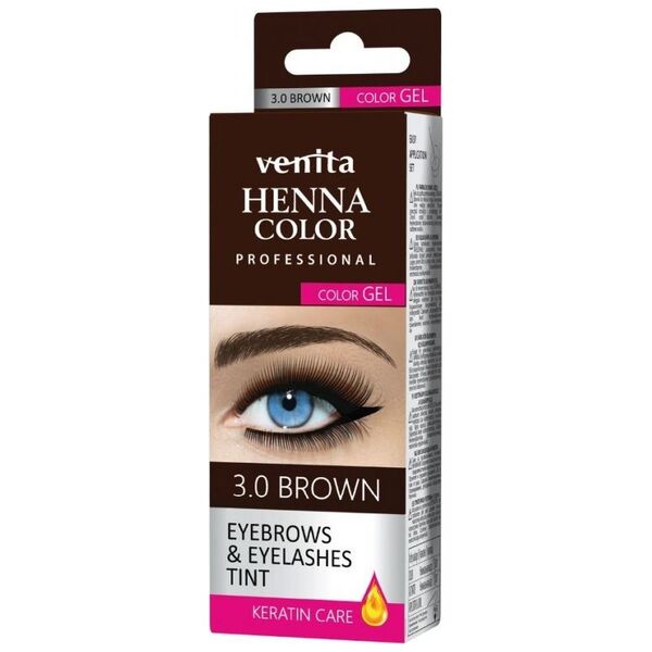 Venita Professional Henna Color Gel żelowa farba do brwi i rzęs 3.0 Brown