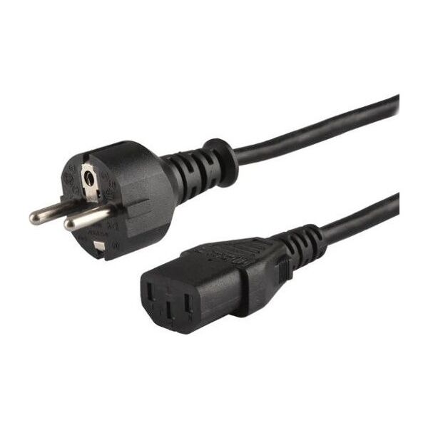 Kabel zasilający Savio CL-138 (C13 / IEC C13 / IEC 320 C13 - Schuko M| 1,8m| kolor czarny)