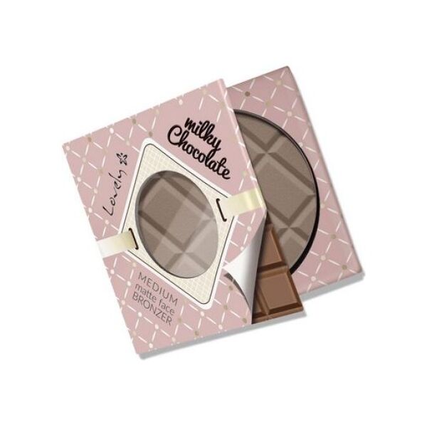 Lovely Milky Chocolate Medium Matte Face Bronzer czekoladowy matowy puder brązujący do twarzy i ciała 9g