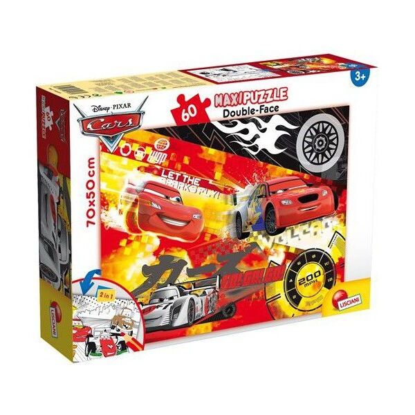 Lisciani Puzzle dwustronne Super Maxi 60 elementów Cars (304-48236)