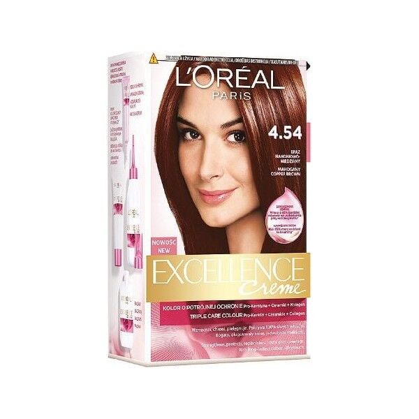 L’Oreal Paris Excellence Creme Krem koloryzujący 4.54 brąz mahoniowo miedziany