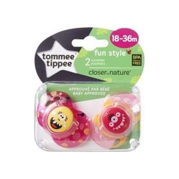 Tommee Tippee Smoczek FUN GIRL różowo-żółty 2 sztuki (43340450)